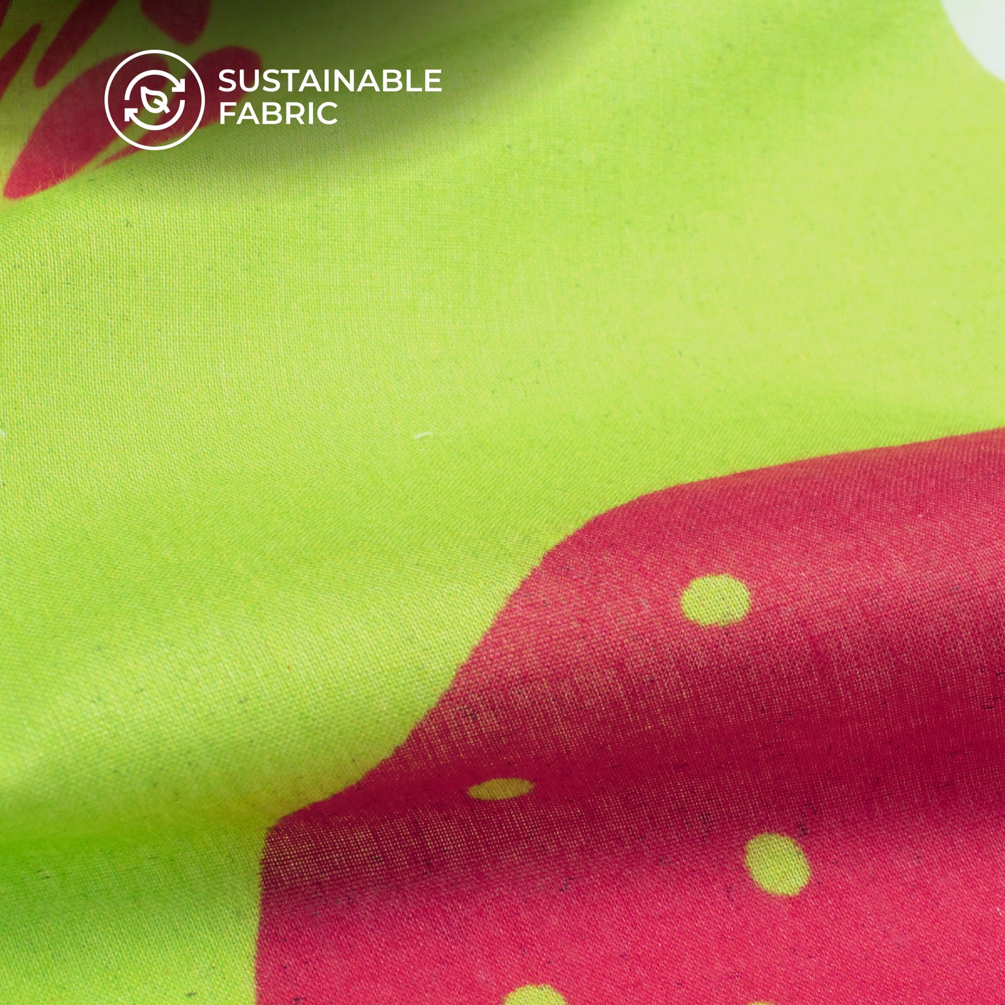 Trendy Abstract Fun Fruits Digital Print Pure Cotton Mulmul Fabric