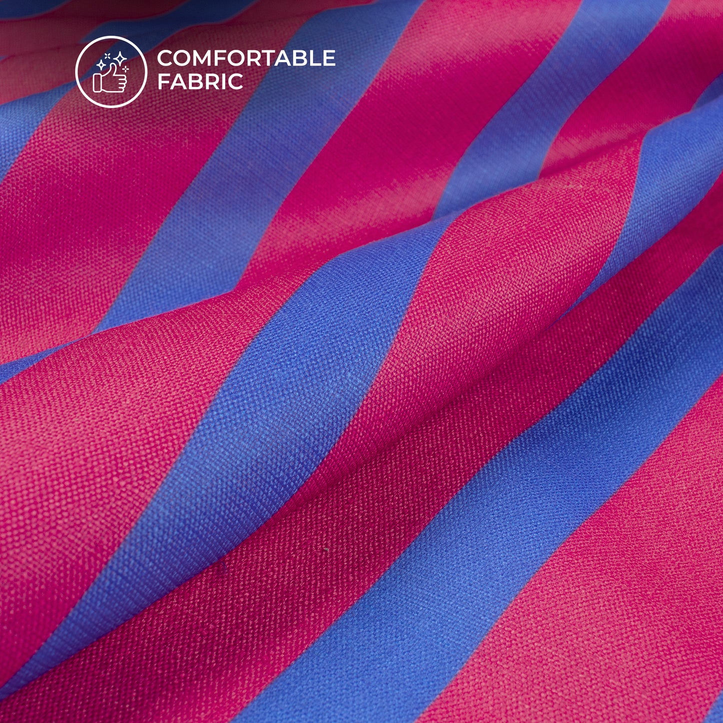 DIY-Ready Striped Digital Print Poly Linen Fabric -Top Pick For 2025