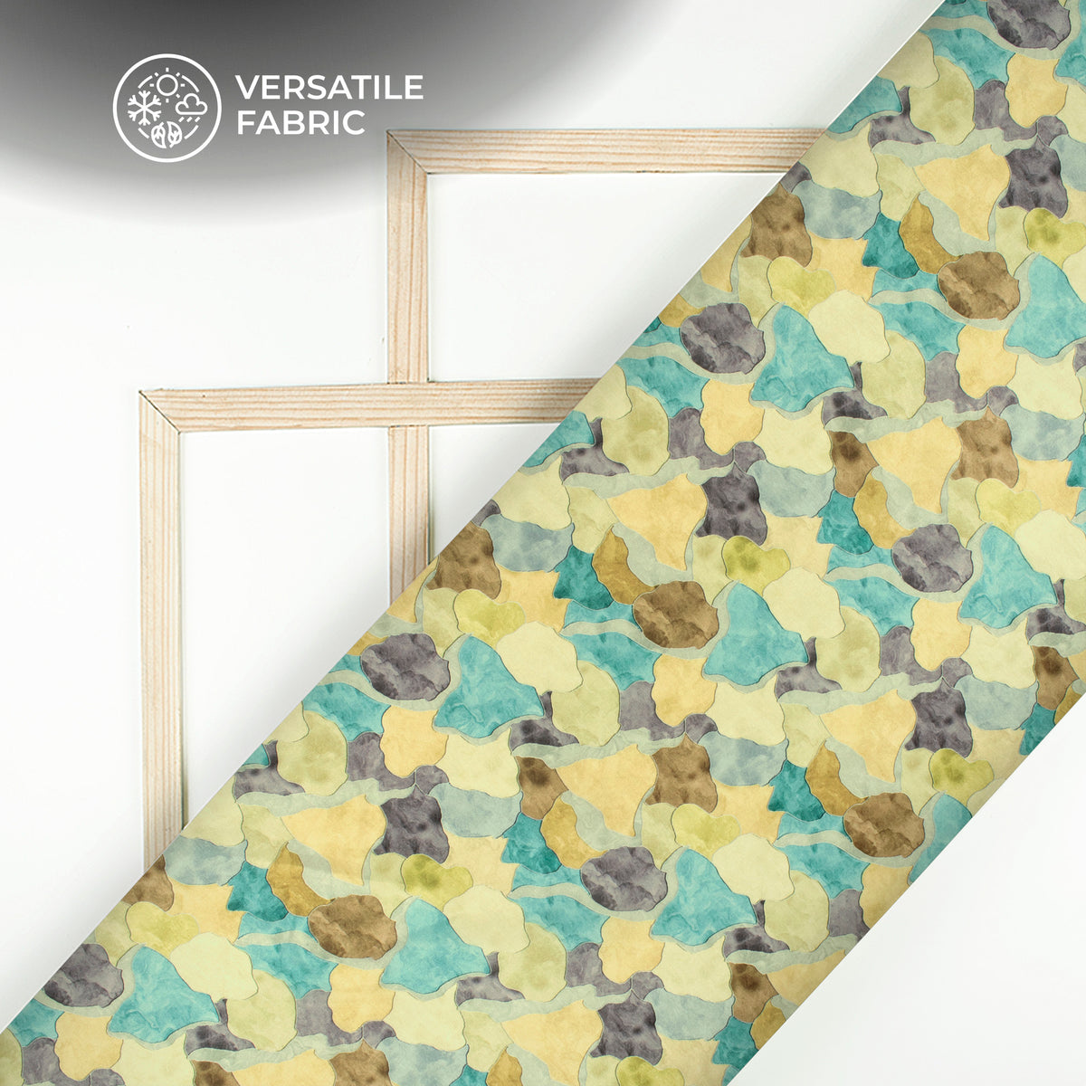 Dreampatch Drift - Designer Digital Print Flat Silk Fabric For Insta-Ready Fits