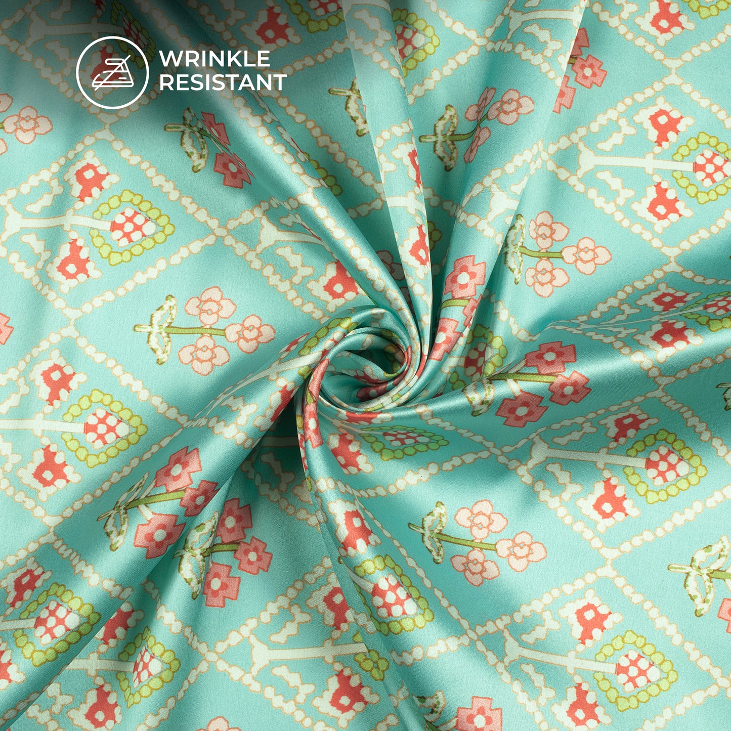 Buy Patola Digital Print Fabric Online - Japan Satin Material