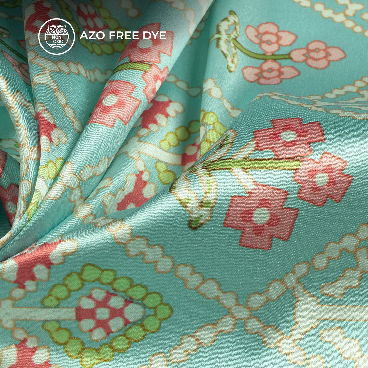Buy Patola Digital Print Fabric Online - Japan Satin Material
