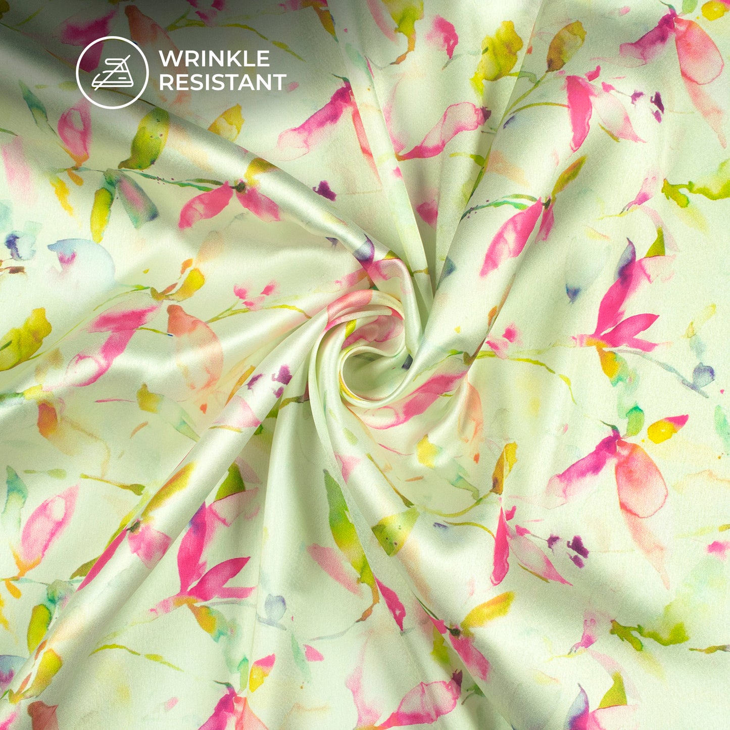 Trendy Floral Digital Print Japan Satin Fabric for Sarees, Kurtis And Blouses