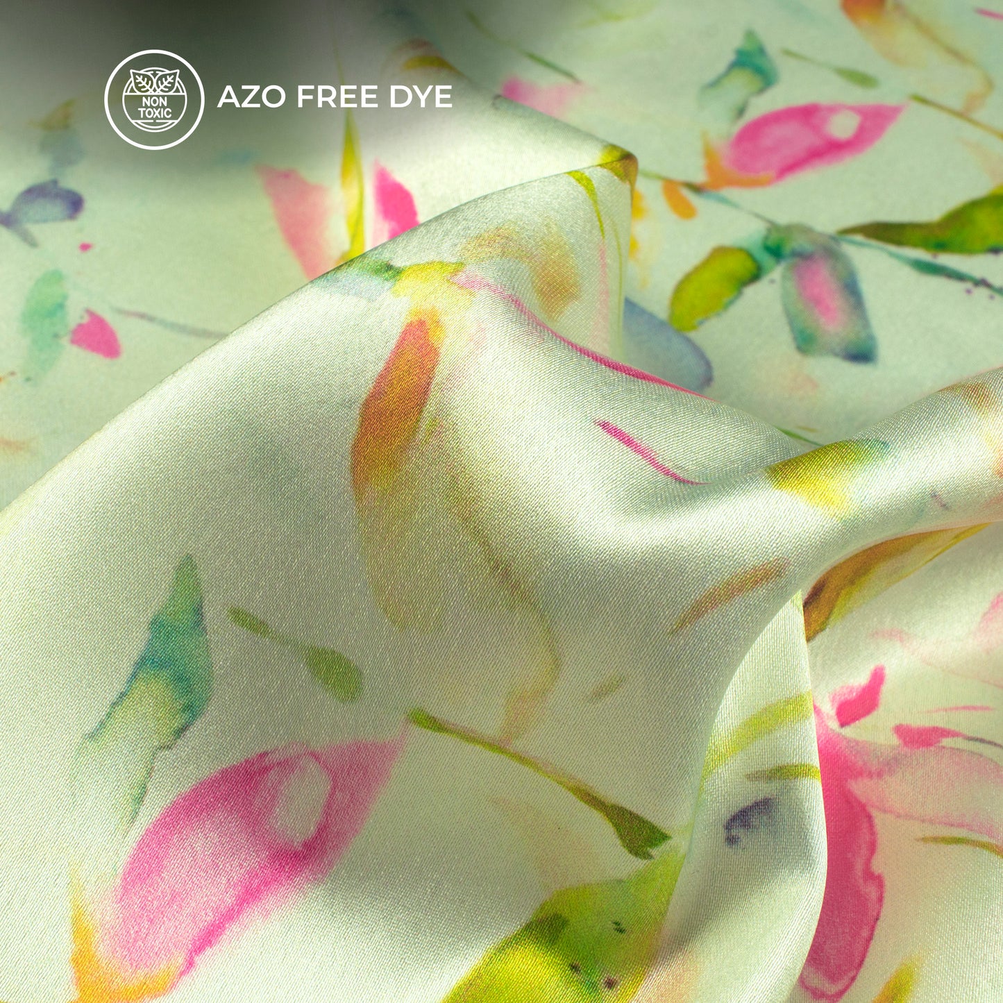 Trendy Floral Digital Print Japan Satin Fabric for Sarees, Kurtis And Blouses