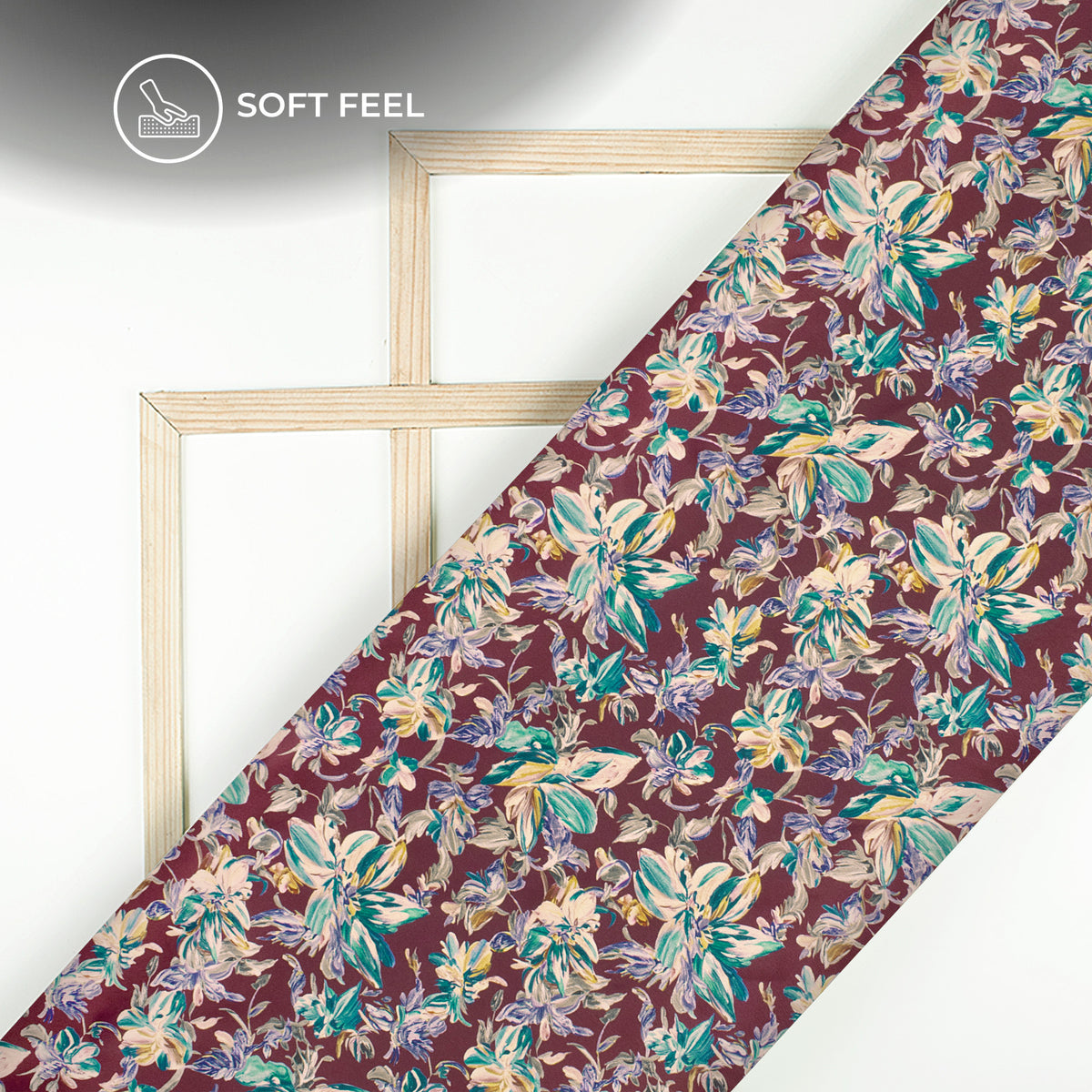 Luxury Floral Digital Print Japan Satin Fabric For Dresses