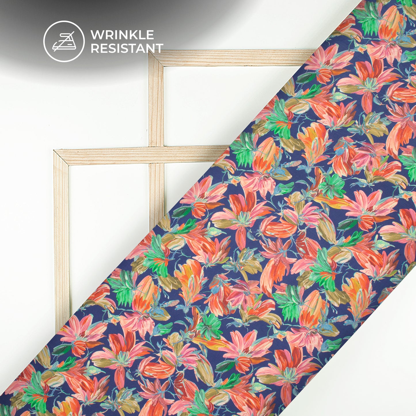 Softcore Scenery Vibes - Aesthetic Floral Digital Print Imported Satin Fabric