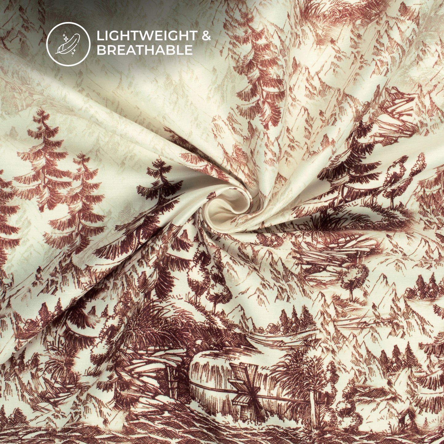 Trendy Tropical Toil Digital Print Poly Glazed Cotton Fabric