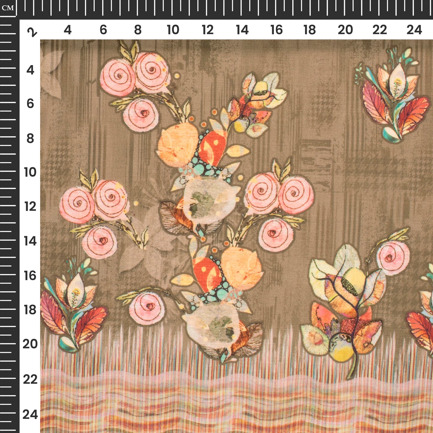 Blooming Daman Digital Print Poly Glazed Cotton Fabric