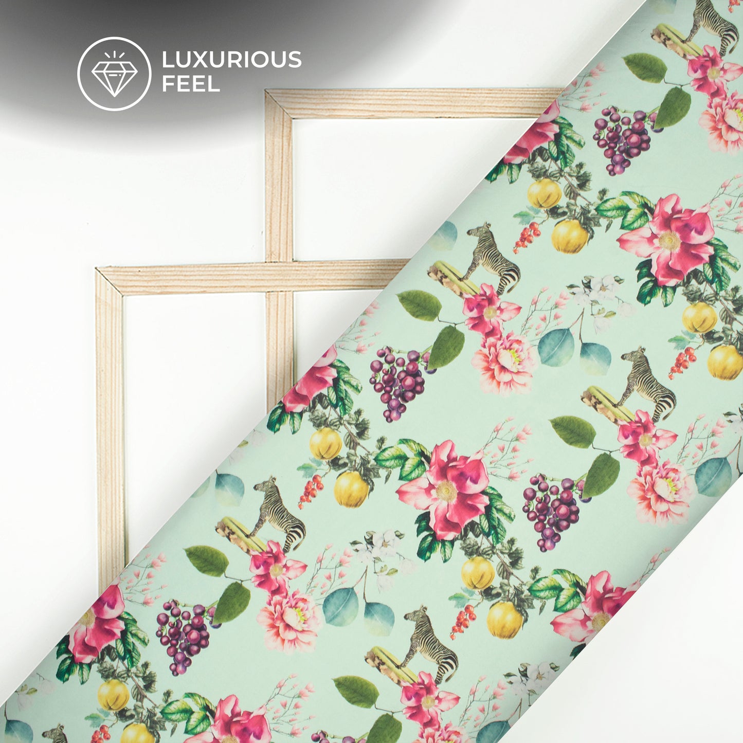 Blooming Floral Garden Digital Print Georgette Satin Fabric