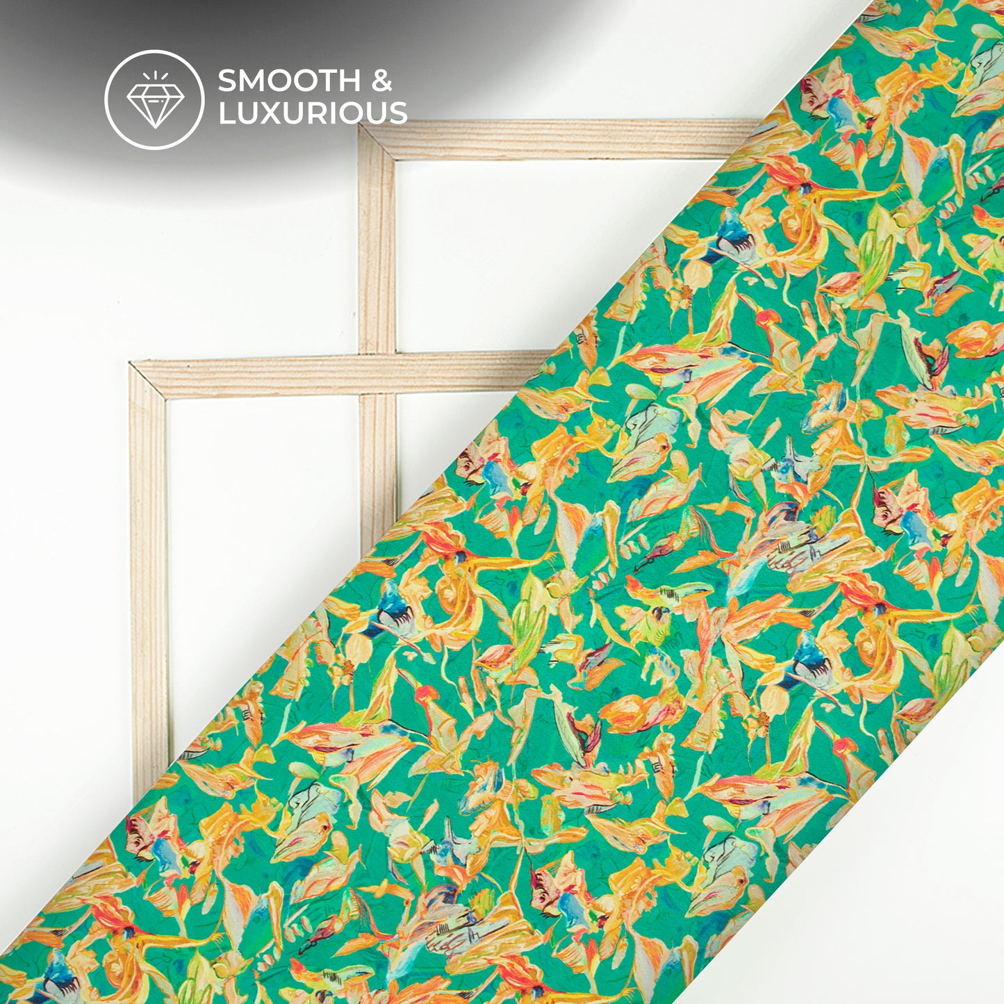 Multi-Color Floral Digital Print Viscose Uppada Silk Fabric