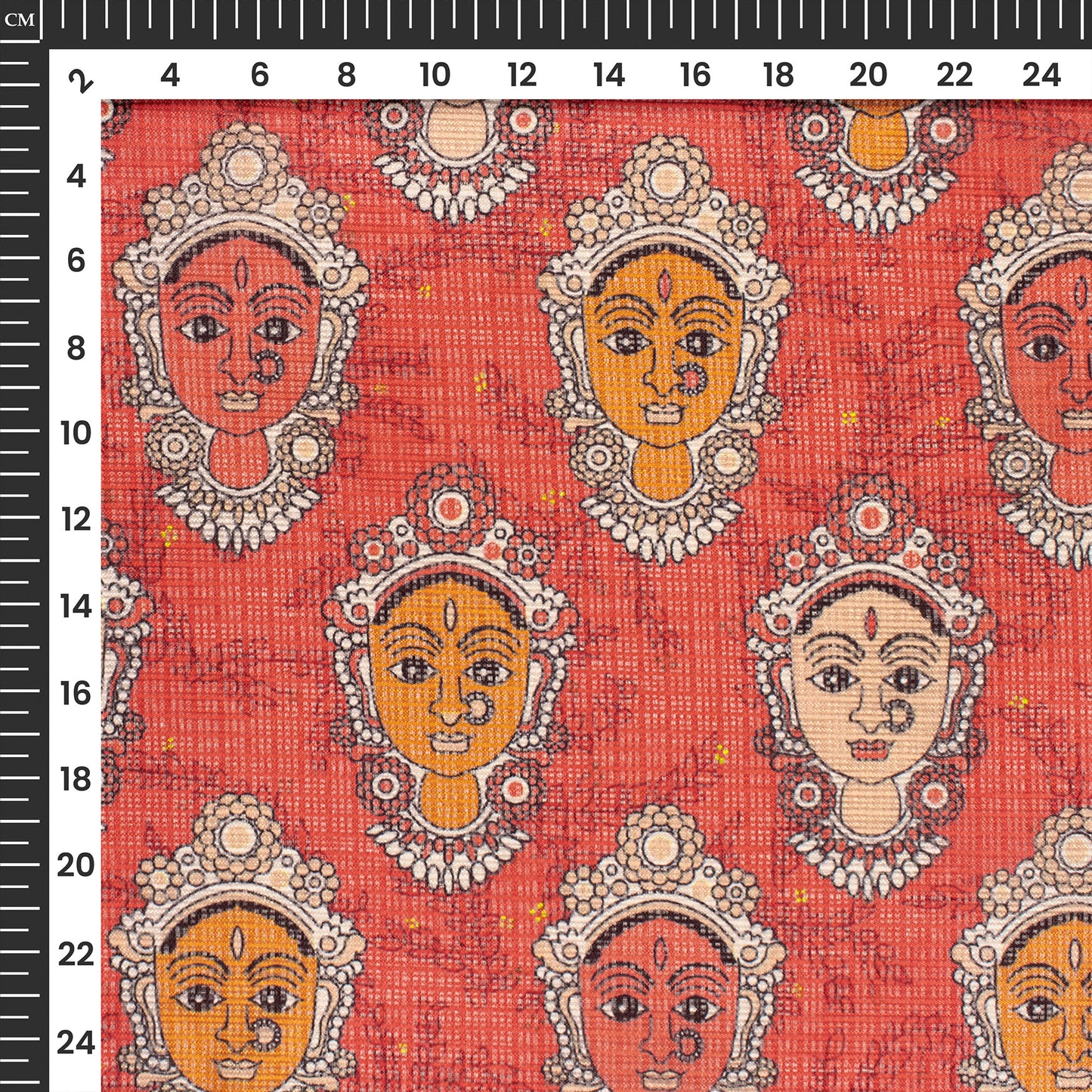 Rose Red Quirky Digital Print Kota Doria Fabric for Instagram Ready Looks