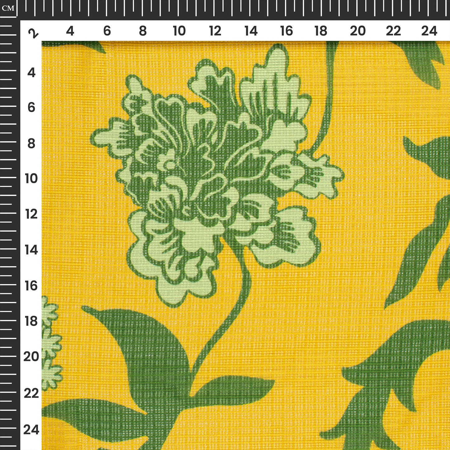 Amber Yellow Floral Digital Print Kota Doria Fabric for Instagram Ready Looks