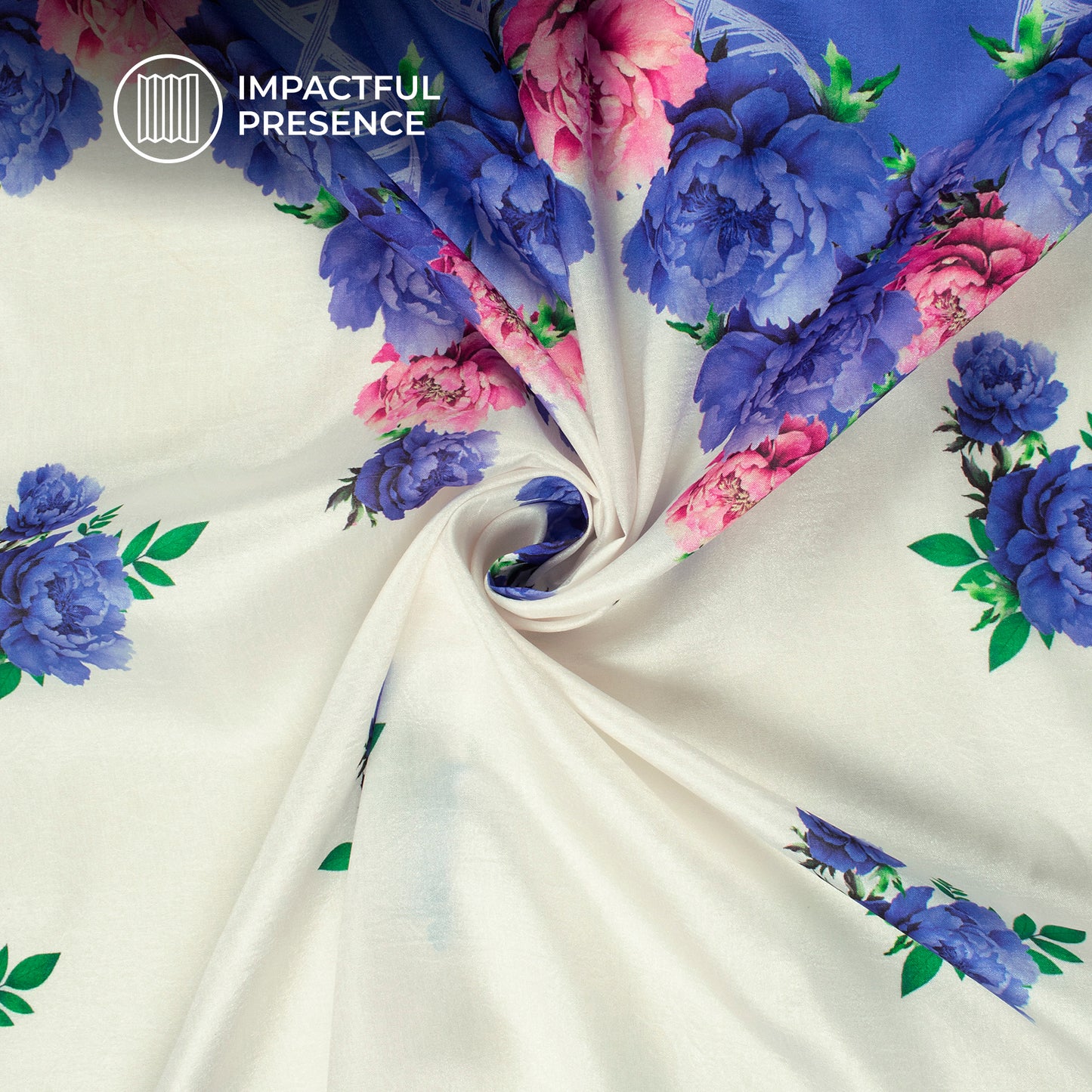 Position Floral Digital Print Flat Silk Fabric
