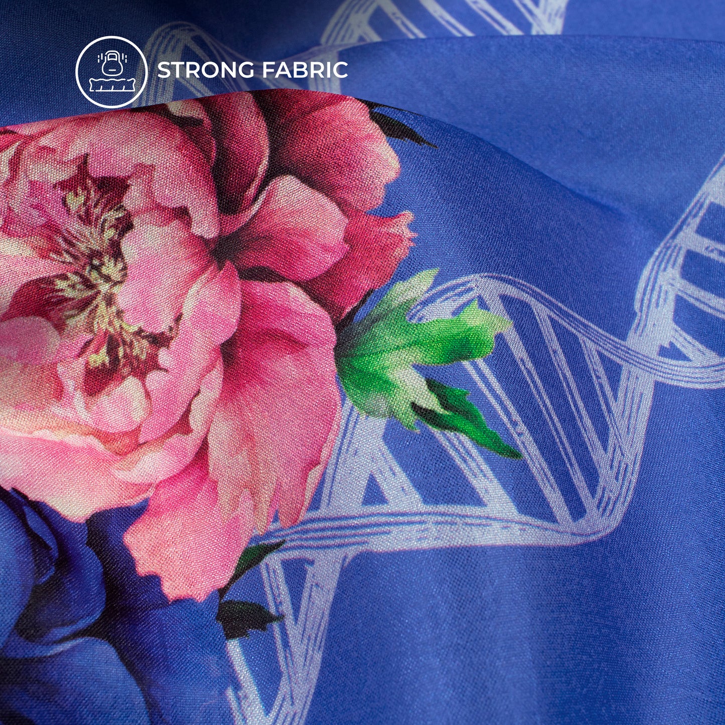 Position Floral Digital Print Flat Silk Fabric