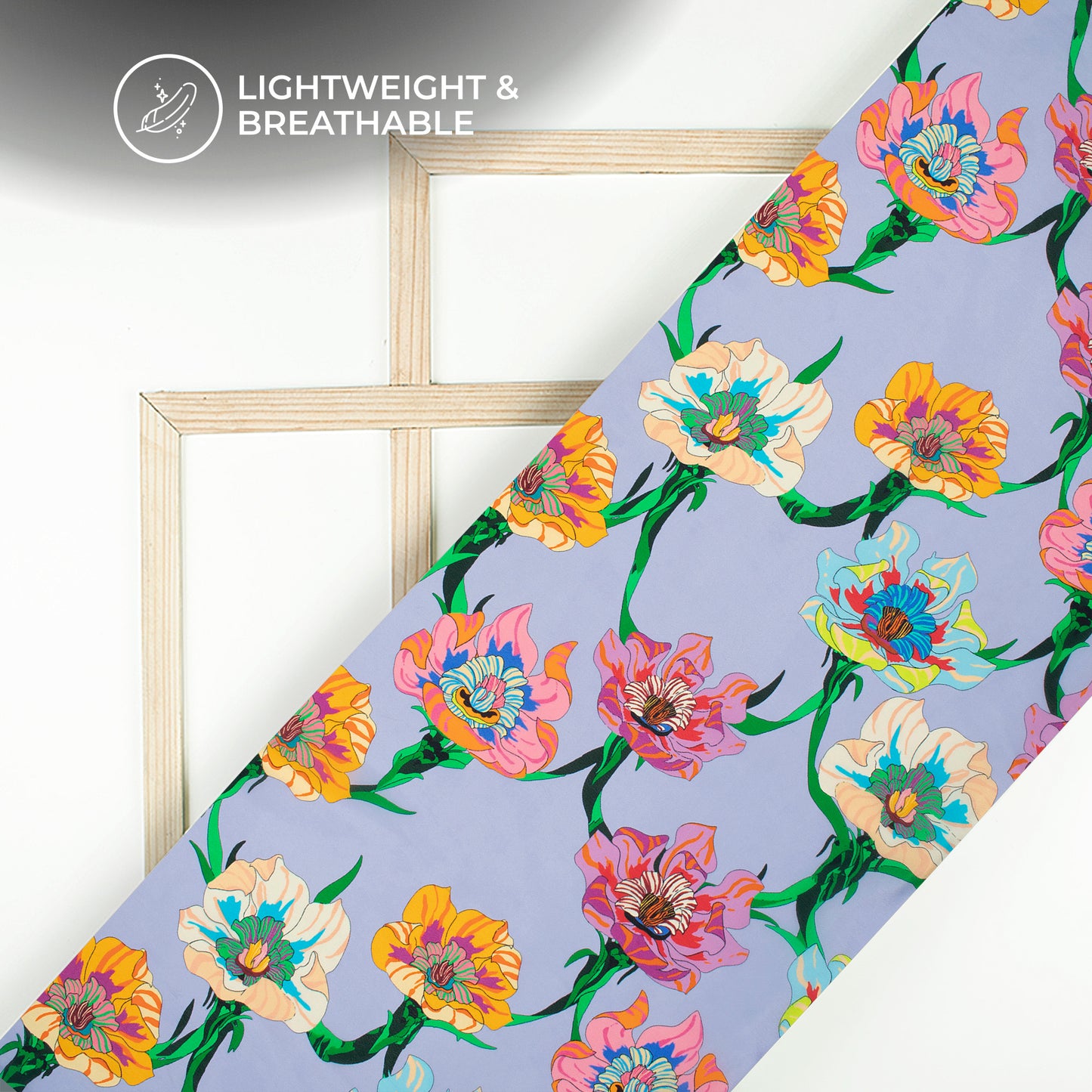 Heartfelt Hues Digital Print Viscose Natural Crepe -The Fabric Of Romance