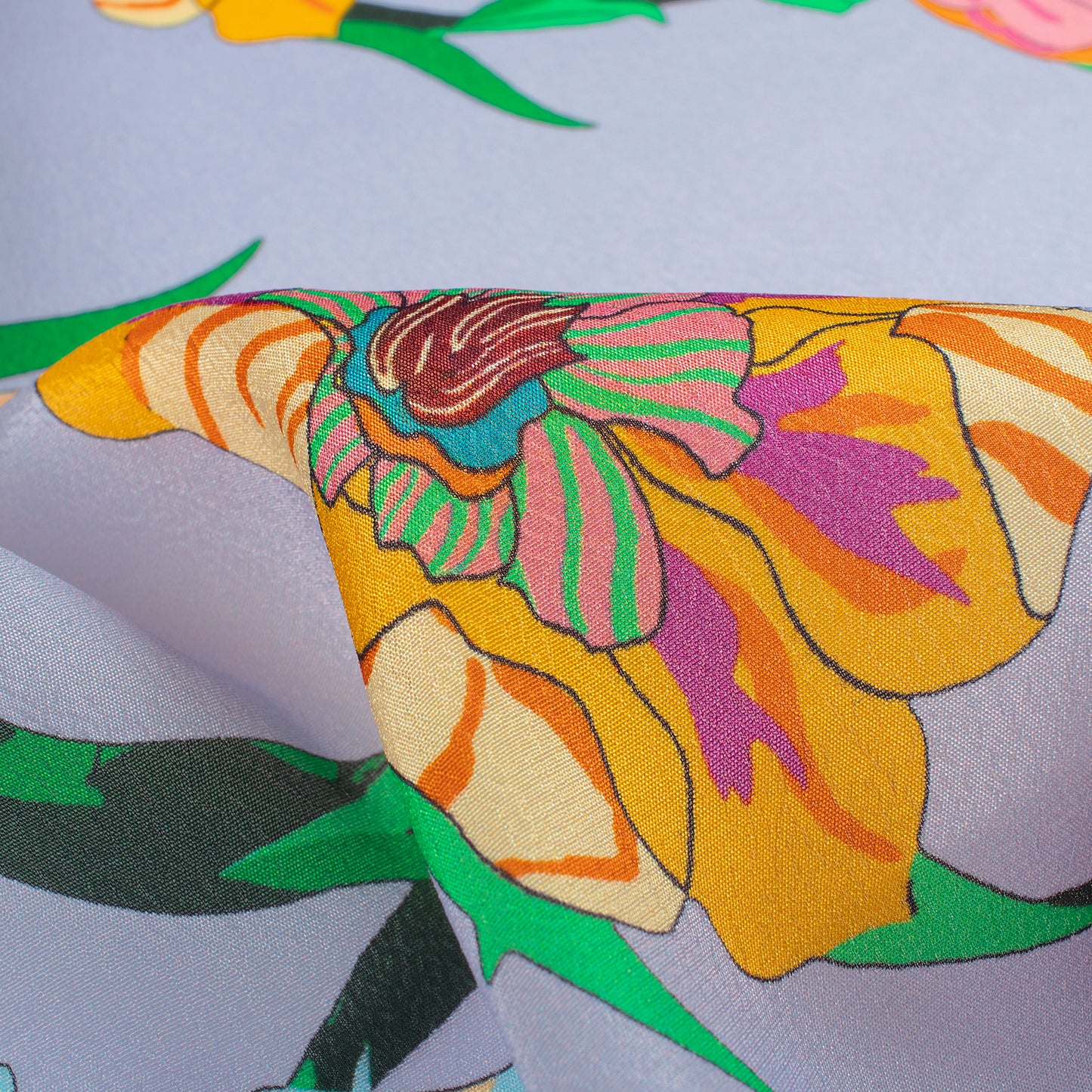 Heartfelt Hues Digital Print Viscose Natural Crepe -The Fabric Of Romance