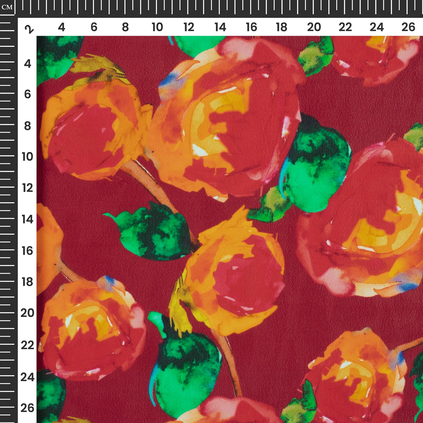 Shaadi Season Crush Floral Digital Print Viscose Natural Crepe Fabric