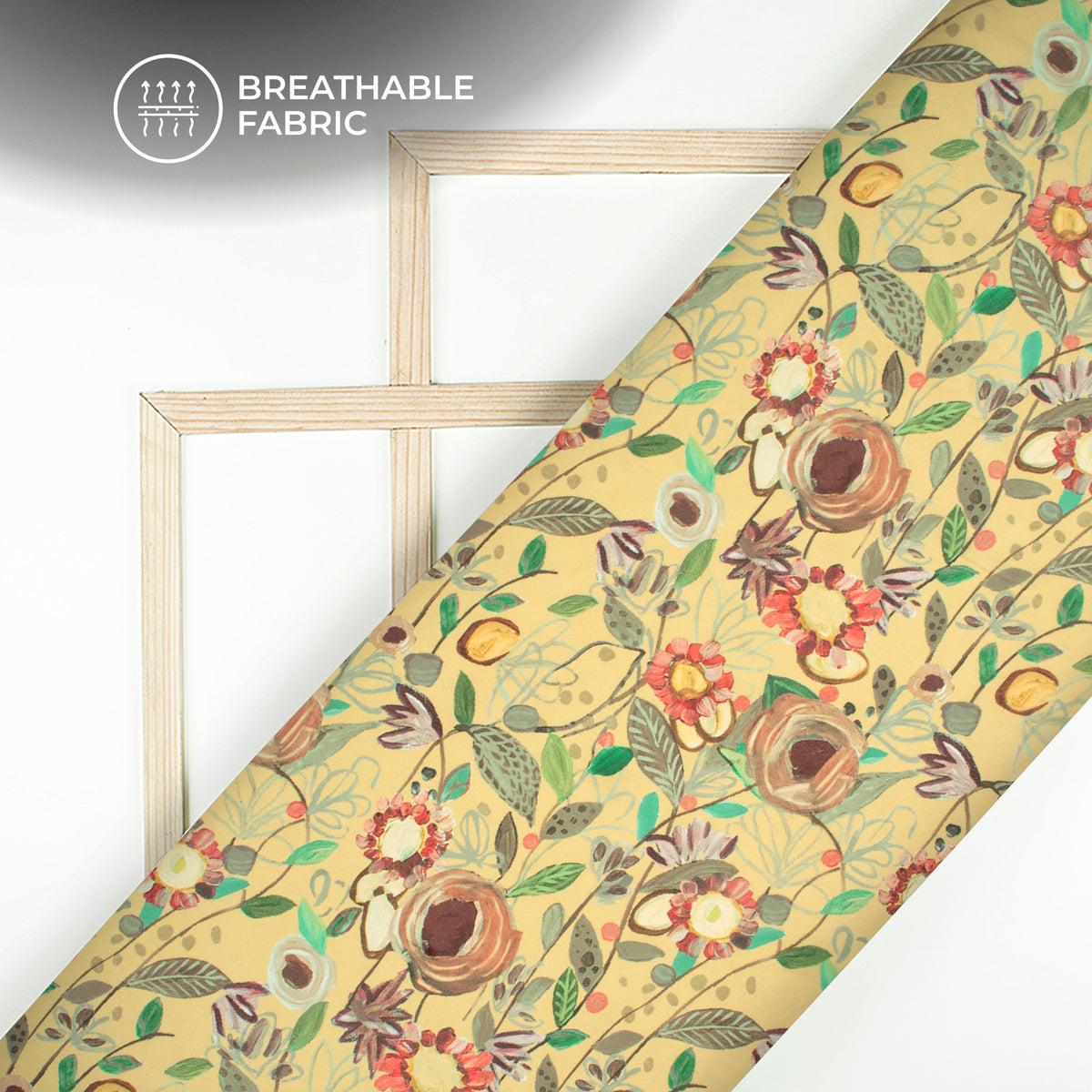 Golden Hour Botanica - Luxe Lightweight Georgette Fabric