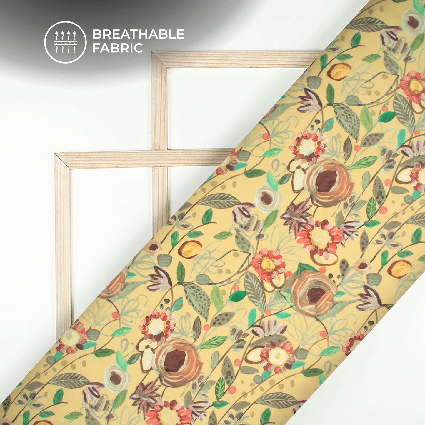 Golden Hour Botanica - Luxe Lightweight Georgette Fabric