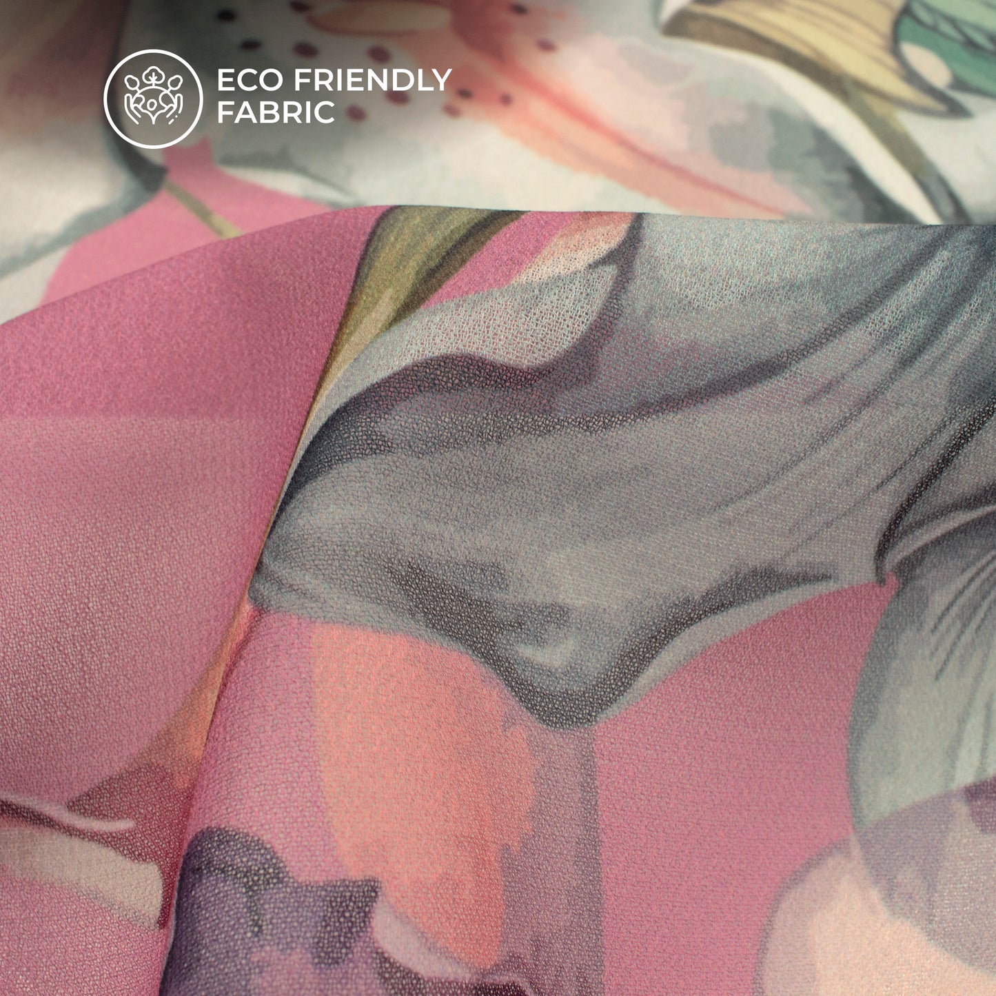 Eternal Orchid - Designer Lightweight Georgette Fabric