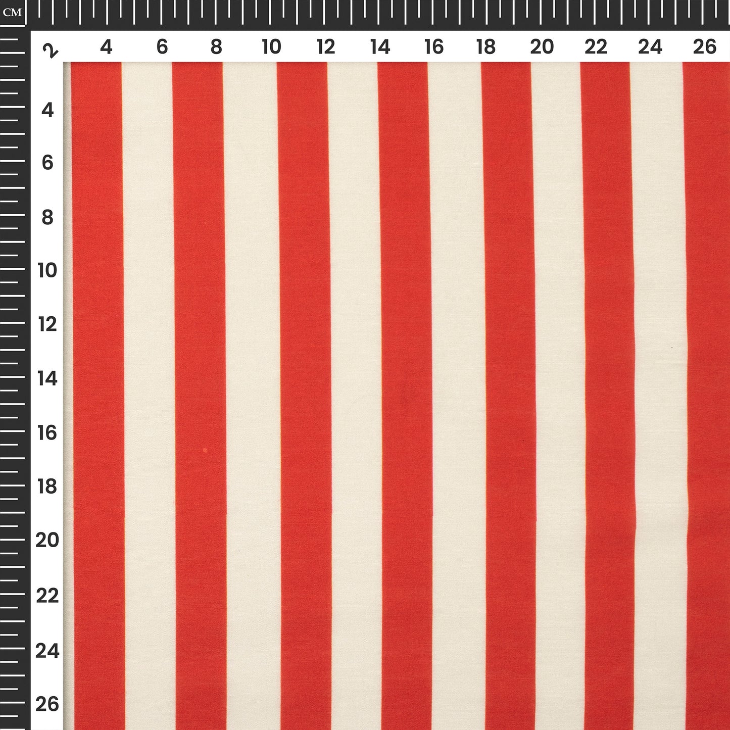 Crimson Red Stripes Digital Print Muslin Fabric