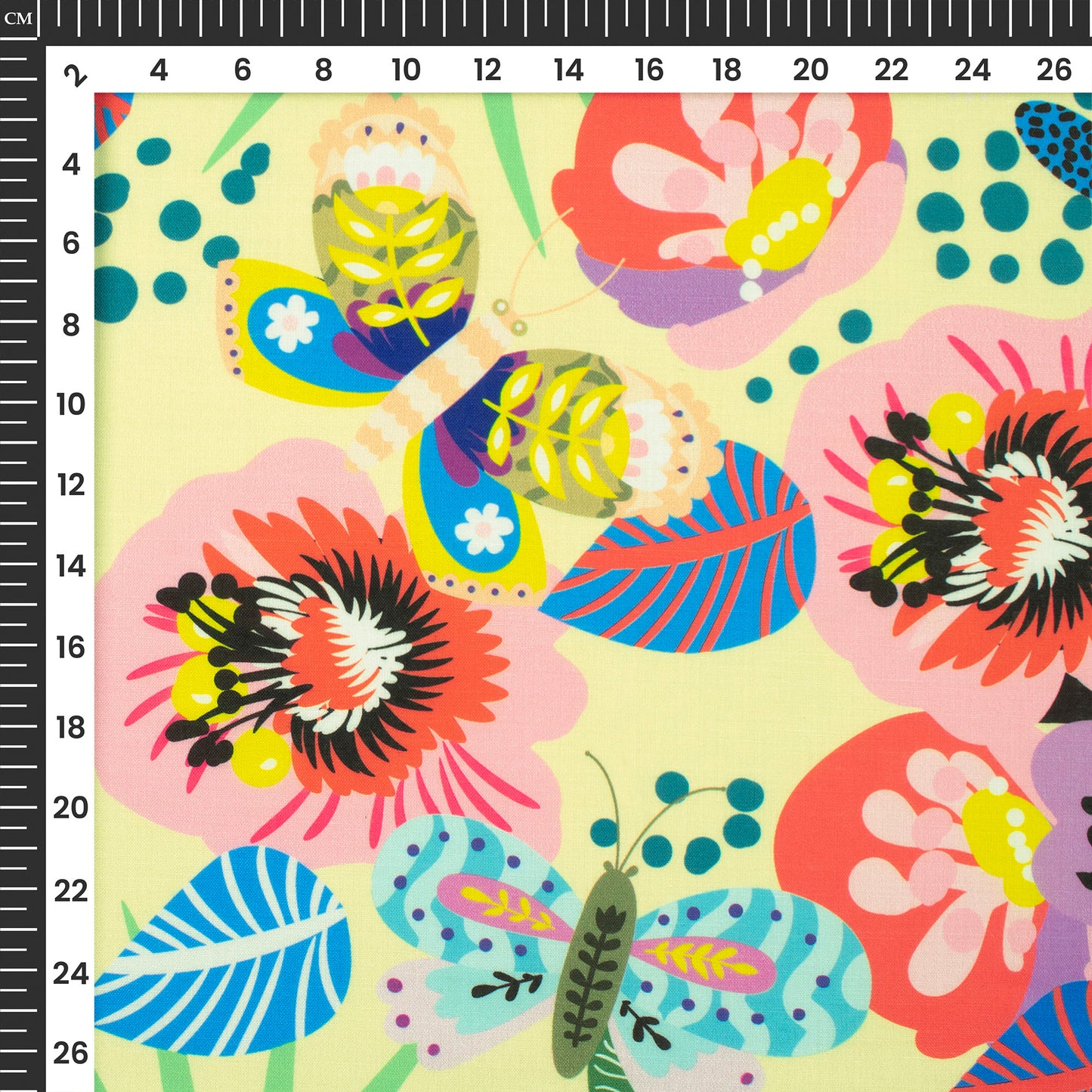 Multi-Color Floral Digital Print Poly Cambric Fabric