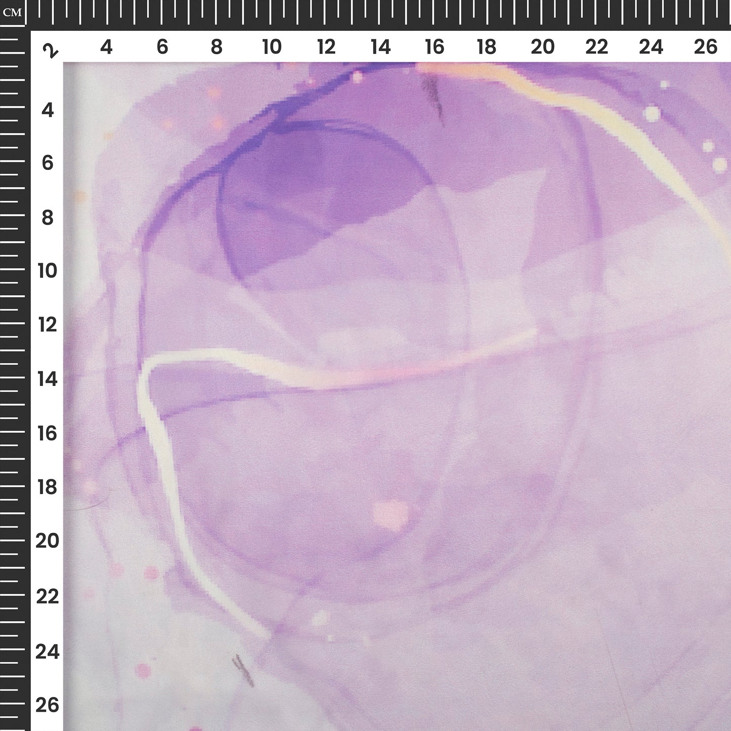 Lovender And White Marble Pattern Digital Print Shimmer Tissue Fabric