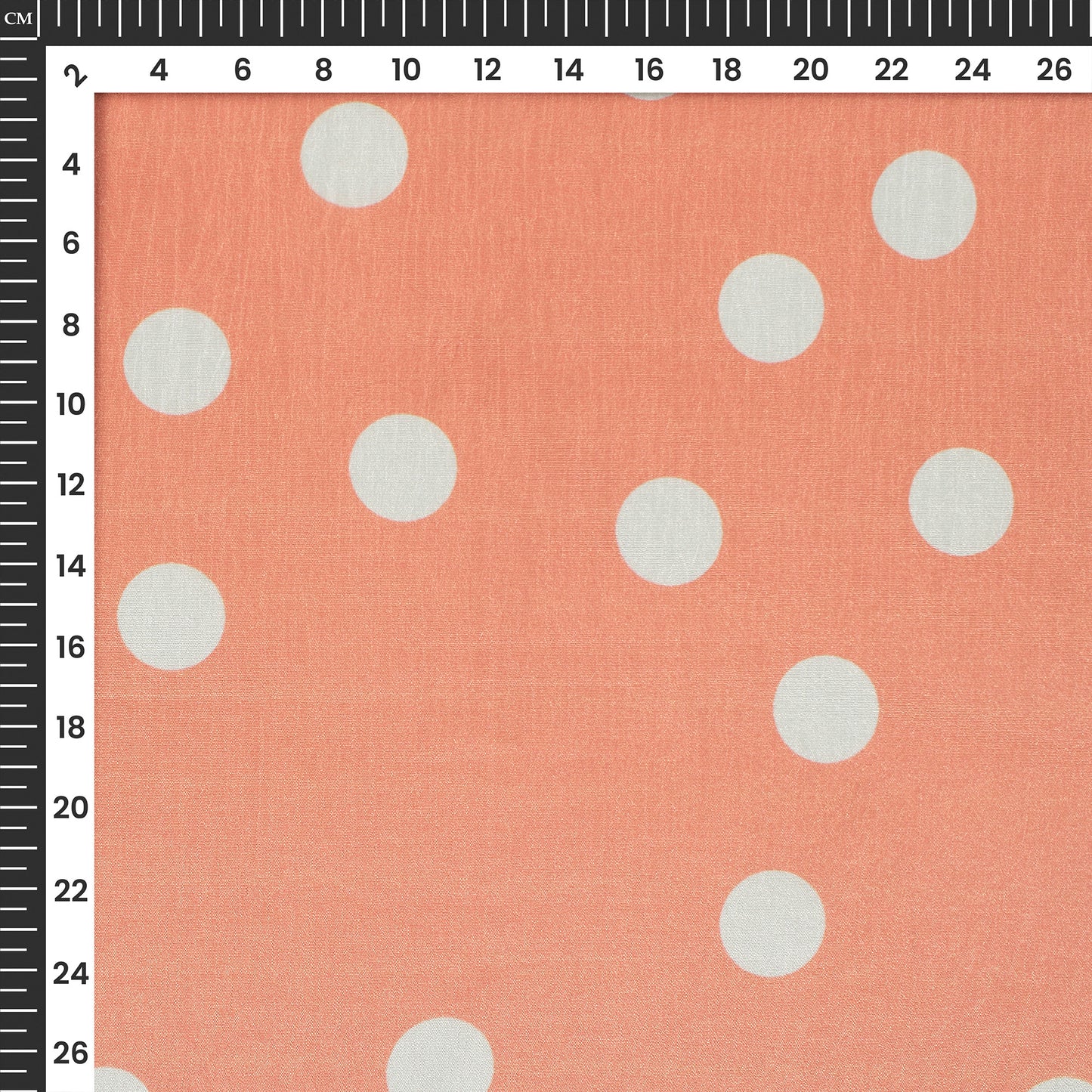 Polka Dots Digital Print Poly Chinnon Chifon Fabric