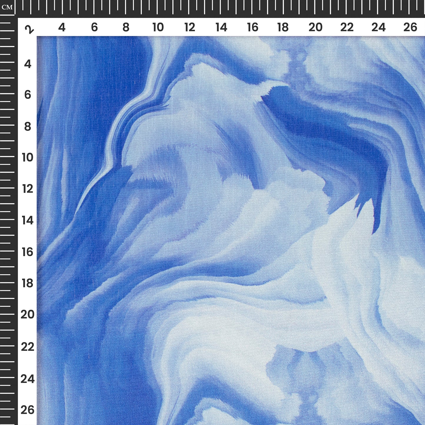 Sky Bule Absract Digital Print Poly Chinnon Chifon Fabric