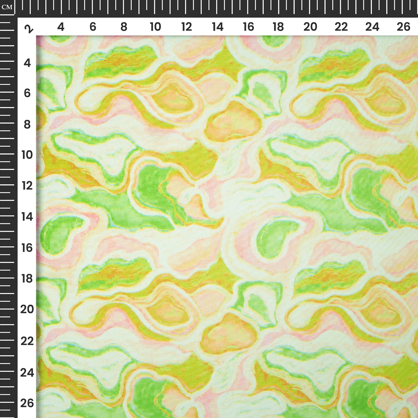 Colorful Abstract Digital Print Butter Crepe Fabric