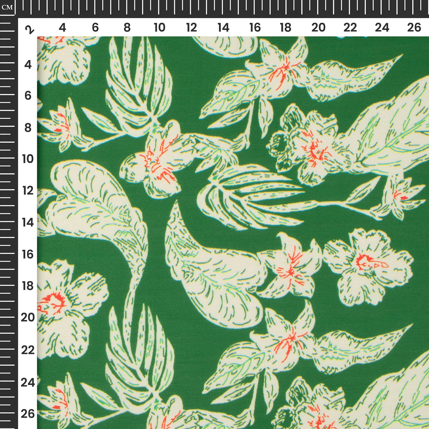Stylish Tropical Vintage Floral Digital Print Muslin Fabric