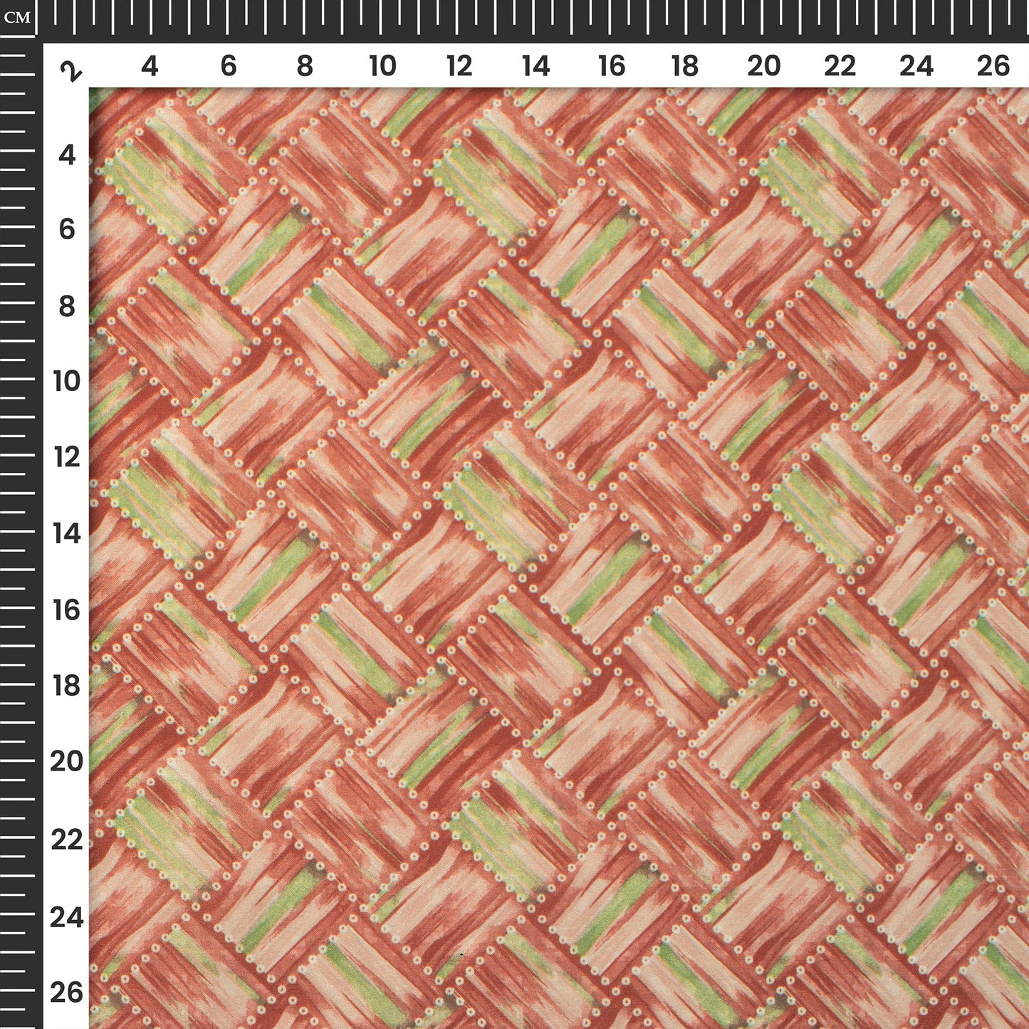 Seamless Modern Chevron Digital Print Muslin Fabric
