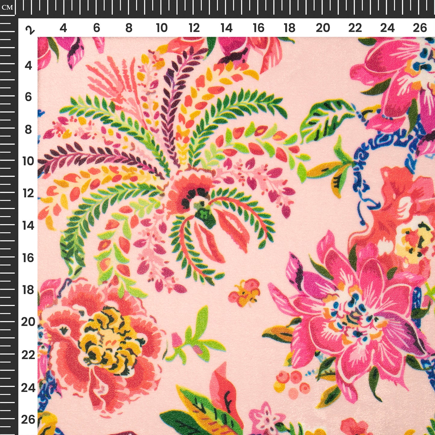 Bestselling Blossom Floral Digital Print Premium Velvet Fabric