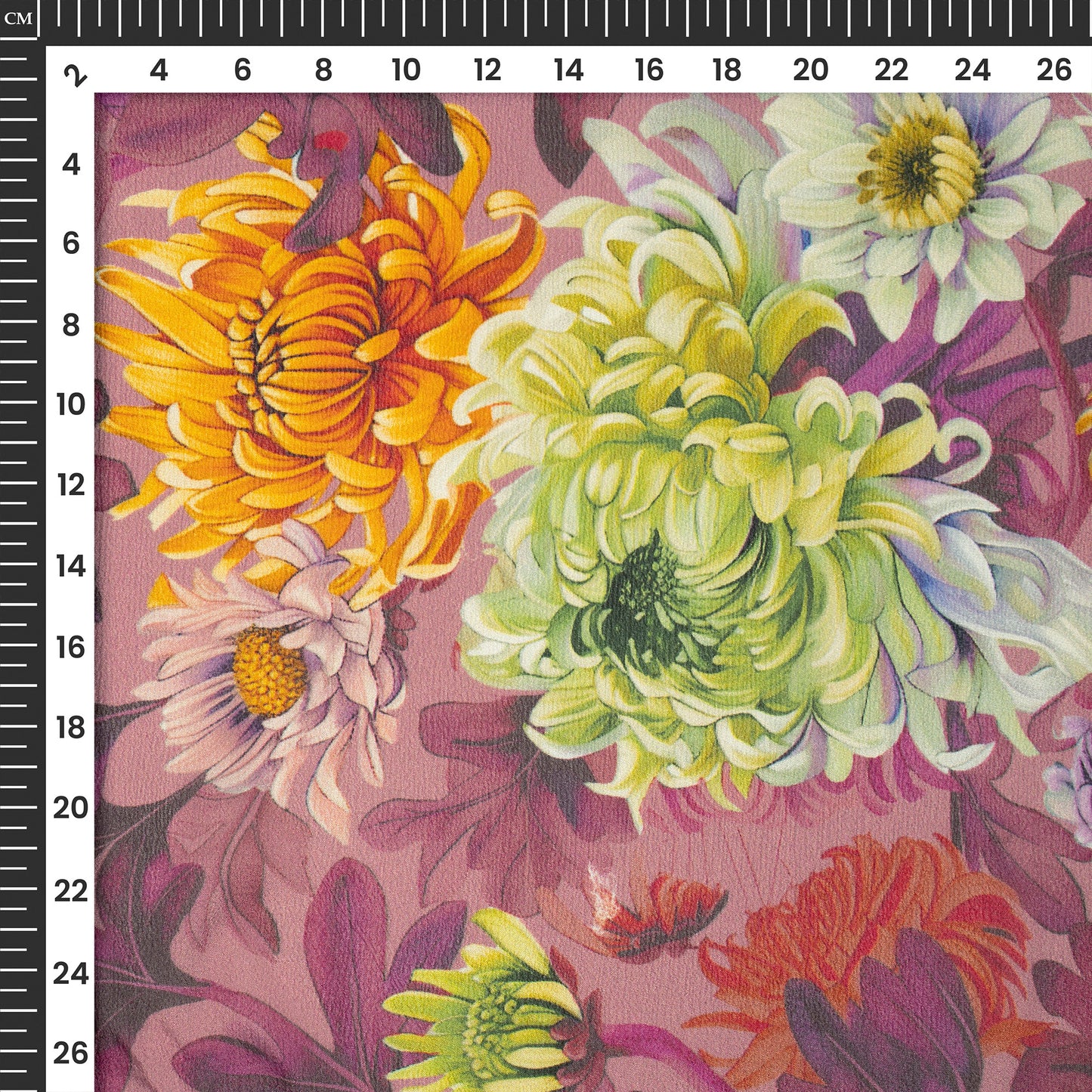 Floral Aqua Digital Print Viscose Chinnon Chiffon Fabric For Gown Making