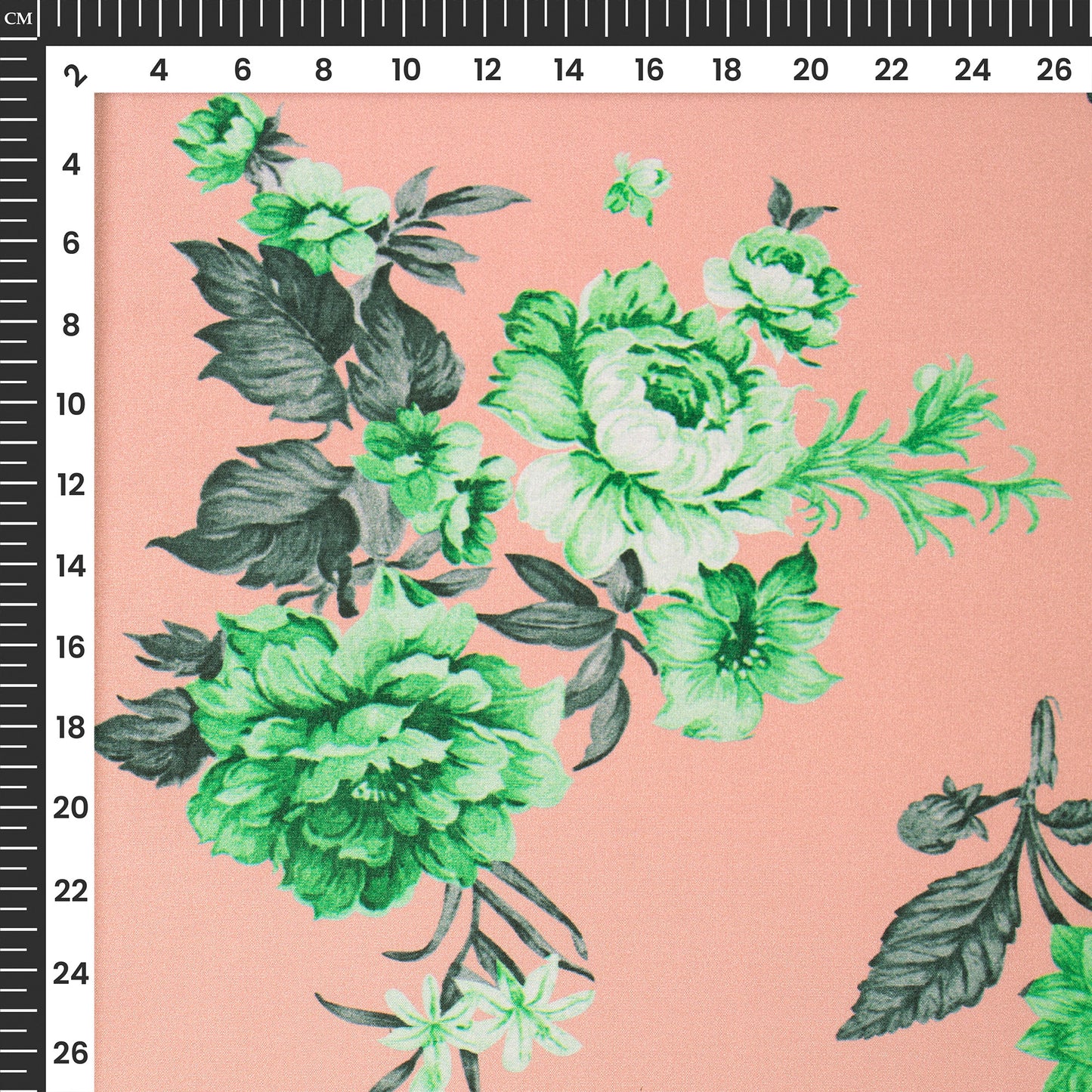 Beautiful Green Floral Digital Print Crepe Silk Fabric