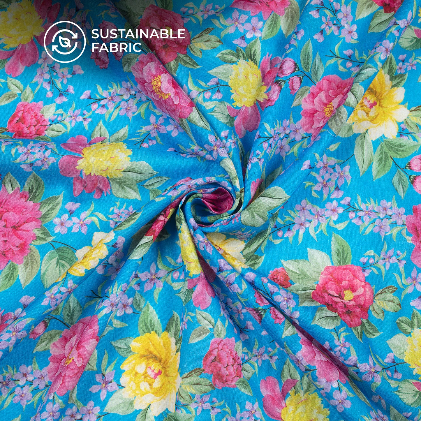 Newly Added Floral Design Digital Print Cotton Mulmul Fabric