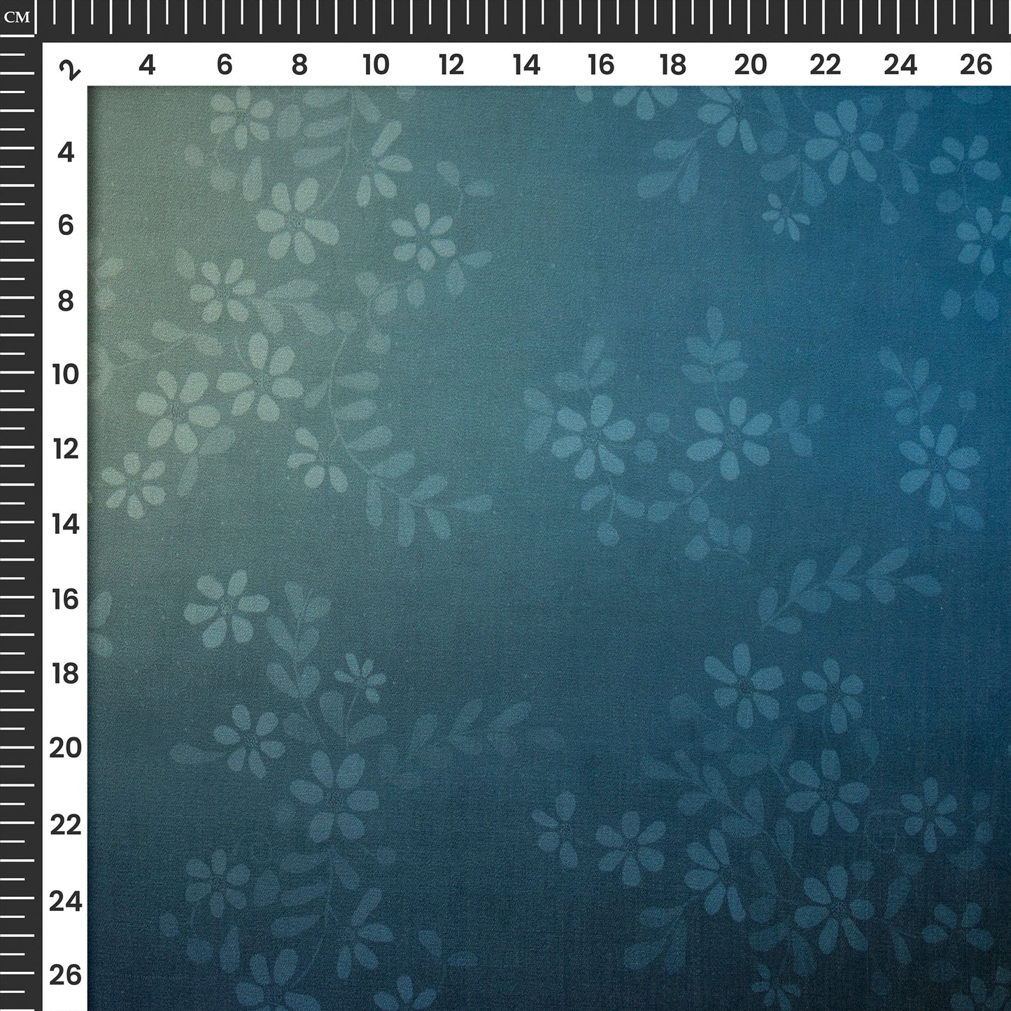 Bloom Ombre Digital Print Designer Georgette Satin Fabric