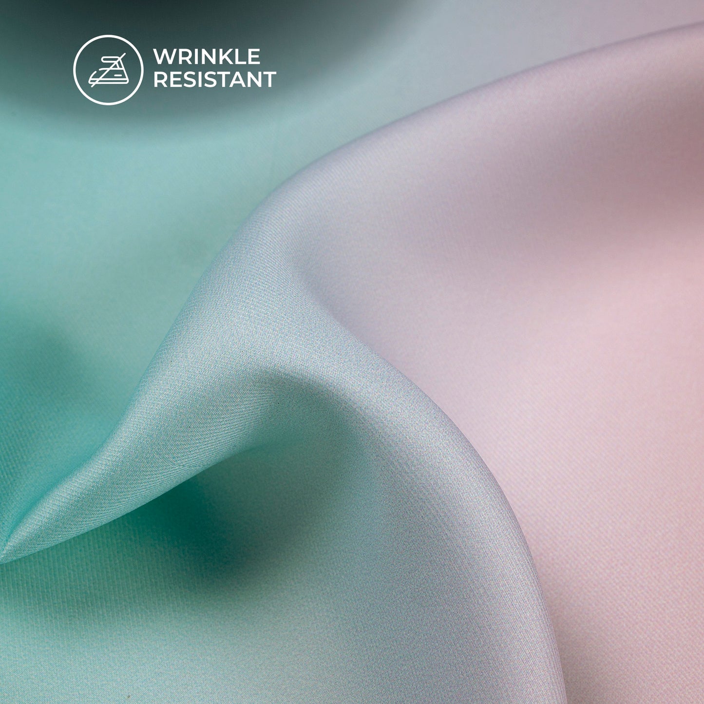 Four Color Shades Ombre Pattern Digital Print Imported Satin Fabric