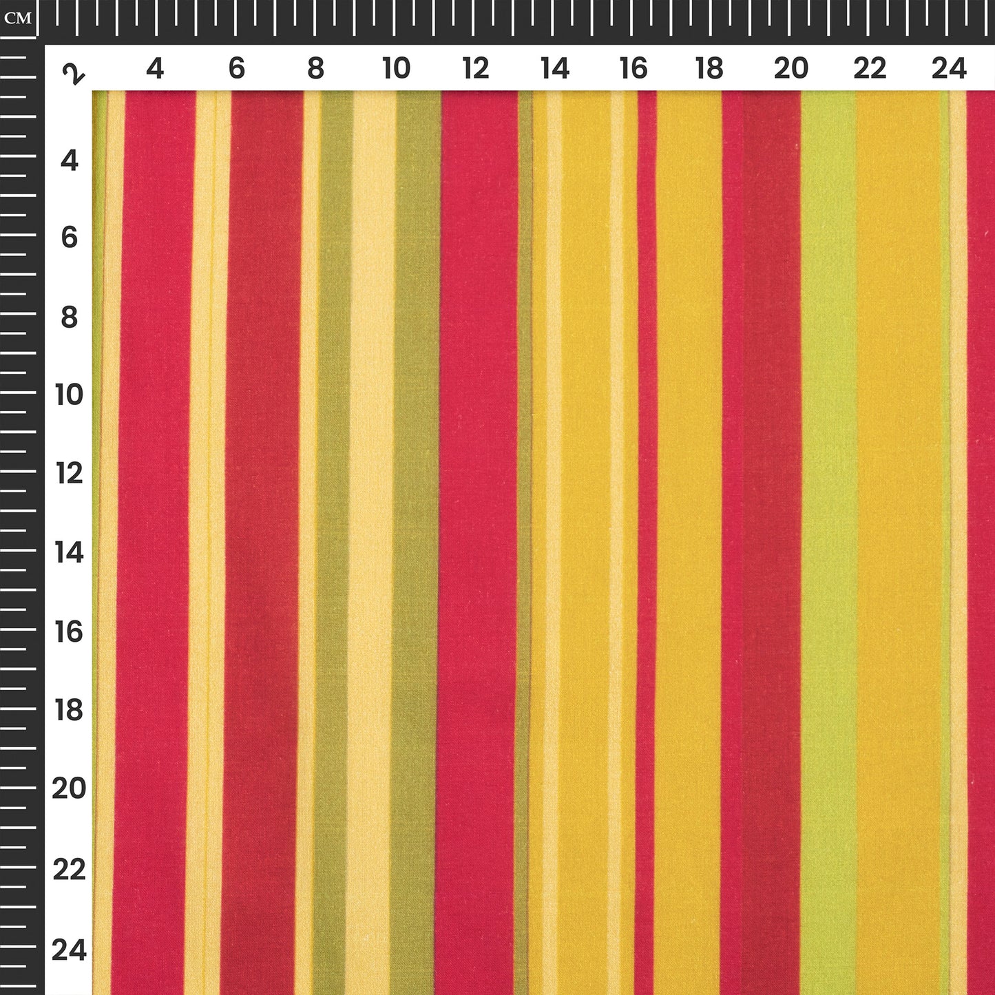 Vintage Stripes Digital Print Cotton Cambric Fabric