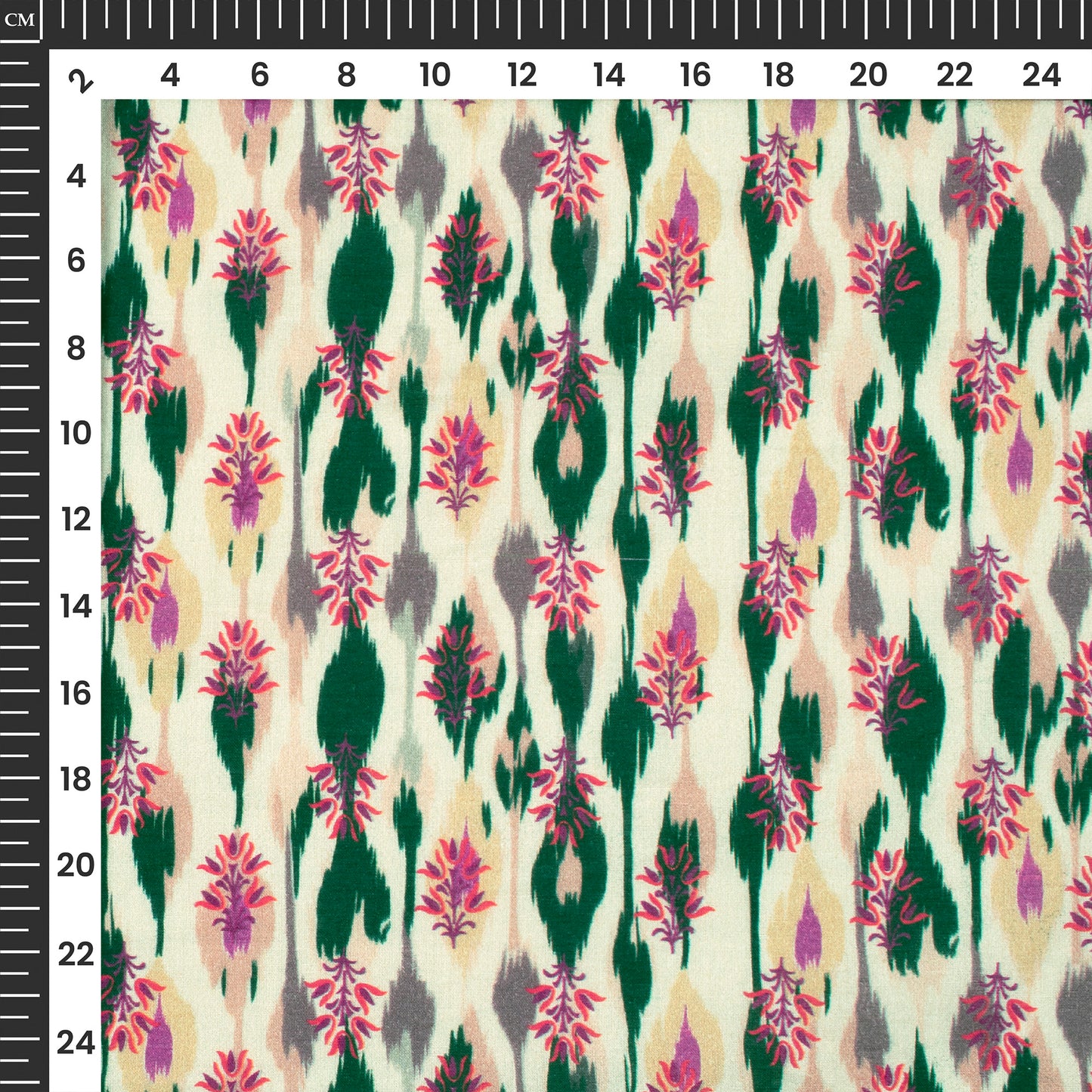 Ikat Style Digital Print Cotton Cambric Fabric