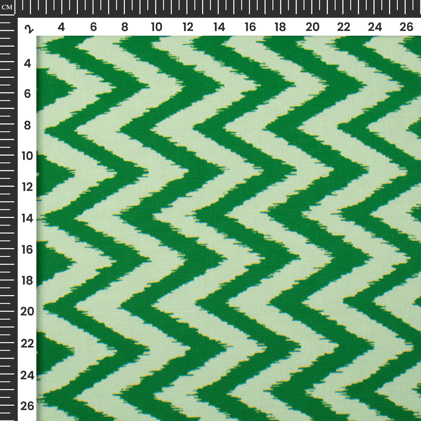 Chevron Zigzag Digital Print Poly Linen Slub Fabric