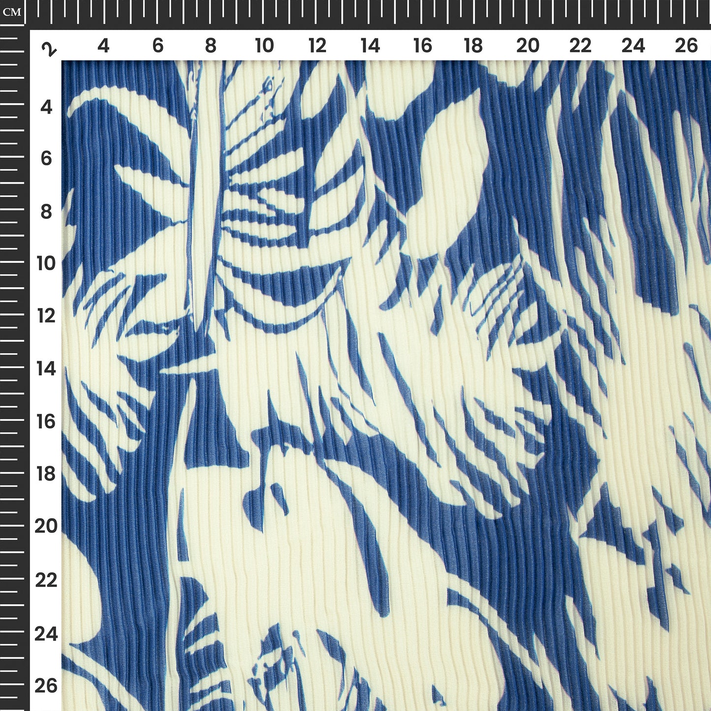 Vintage Floral Digital Print Lightweight Pleated Georgette Fabric