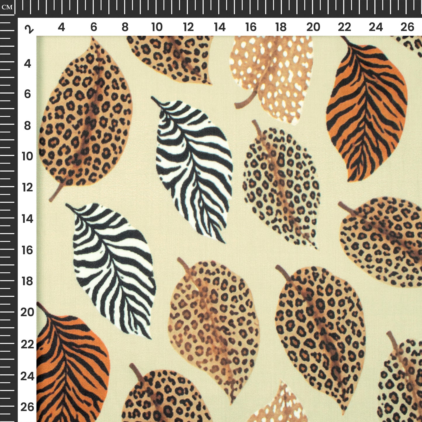 Animal Pattern Sleeve Digital Print Poly Glazed Cotton Fabric