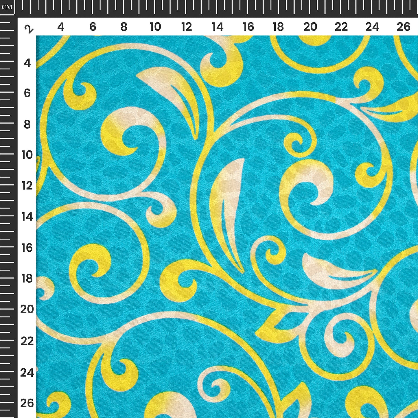 New Abstract Floral Digital Print Dobby Satin Fabric