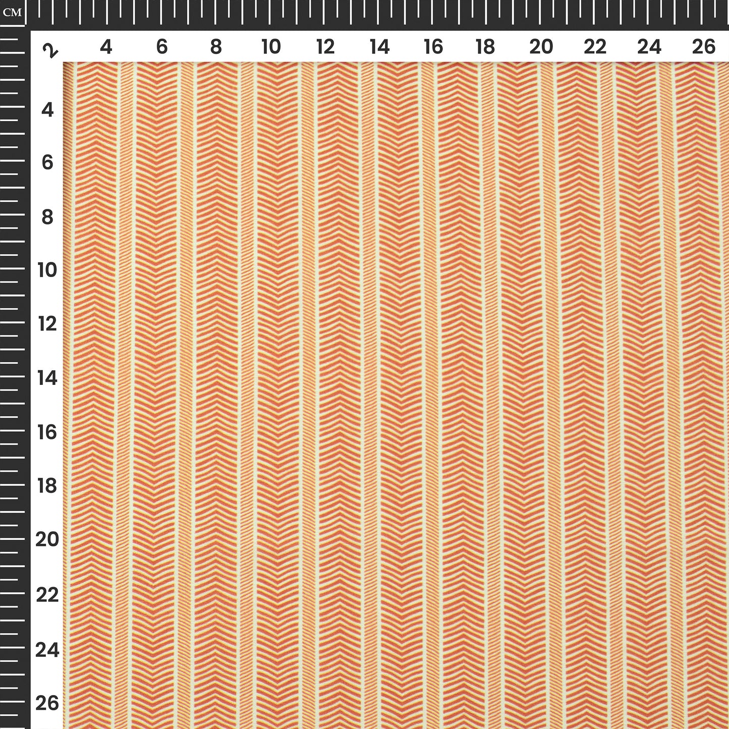 Attractive Buff Stripes Pattern Digital Print Muslin Fabric