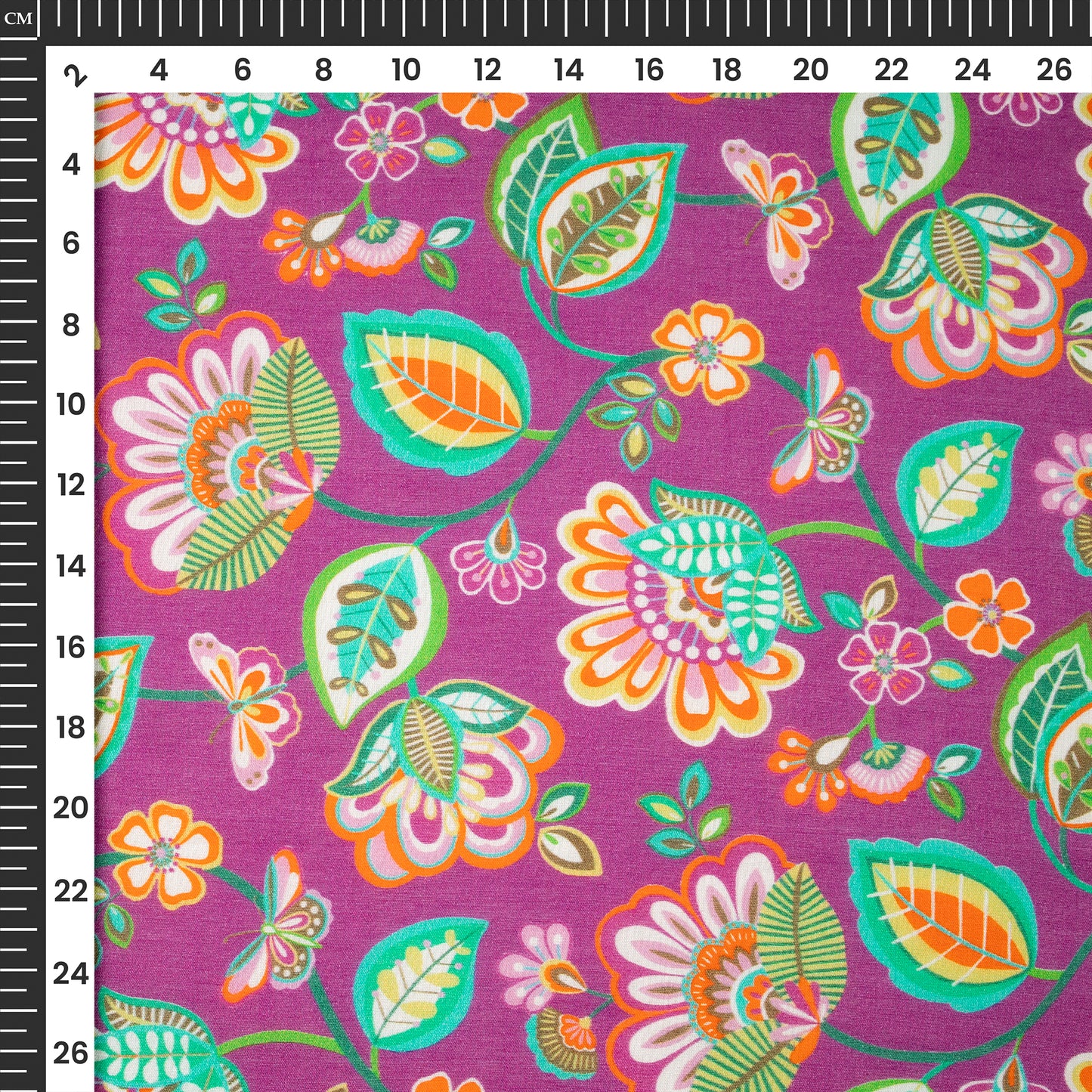 Multi Color Floral Digital Print Cotton Mulmul Fabric