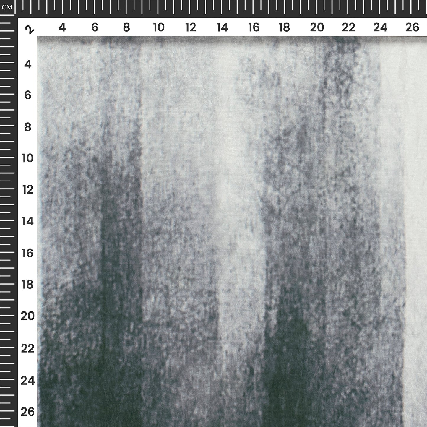 Pure White Stripes Digital Print Shimmer Tissue Fabric