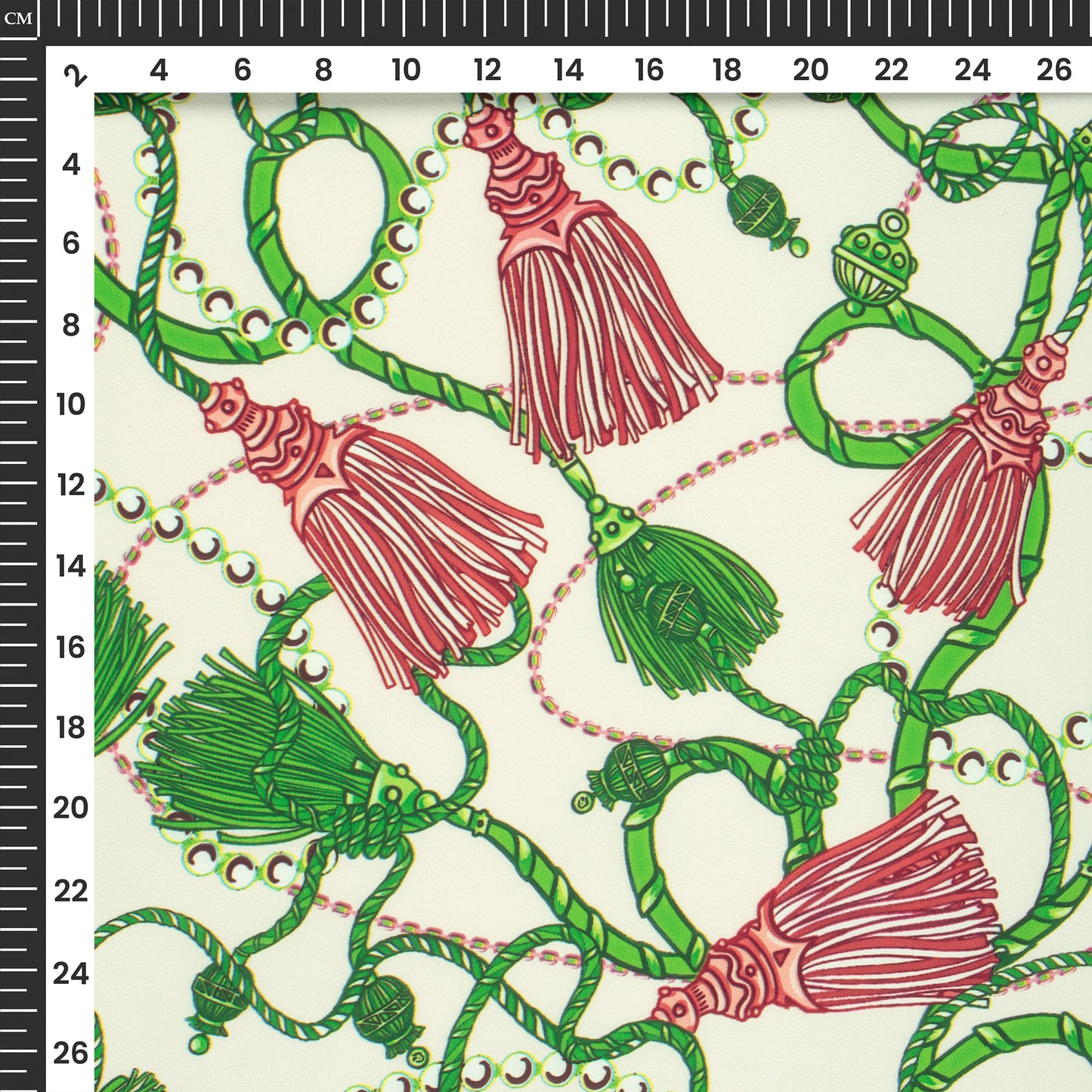 Fashion Designer's Choice Chain Print Digital Print Imported Satin Fabric