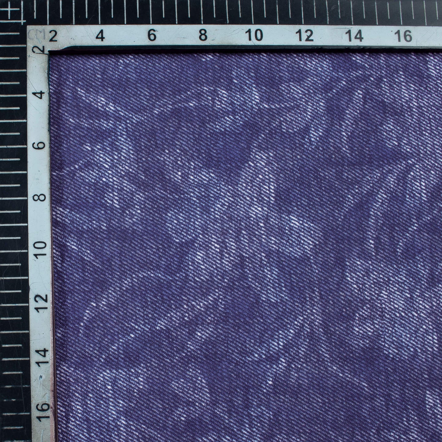 Yale Blue And Pastel Grey Deniim Pattern Digital Print Rayon Fabric