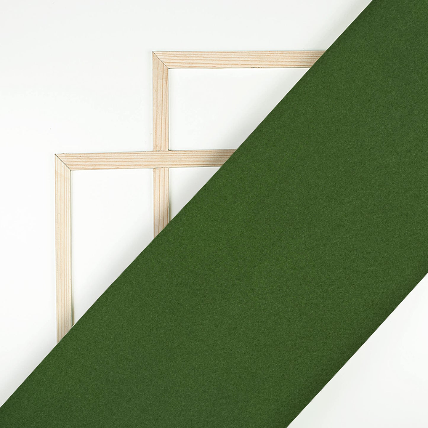 Seaweed Green Plain Butter Crepe Fabric