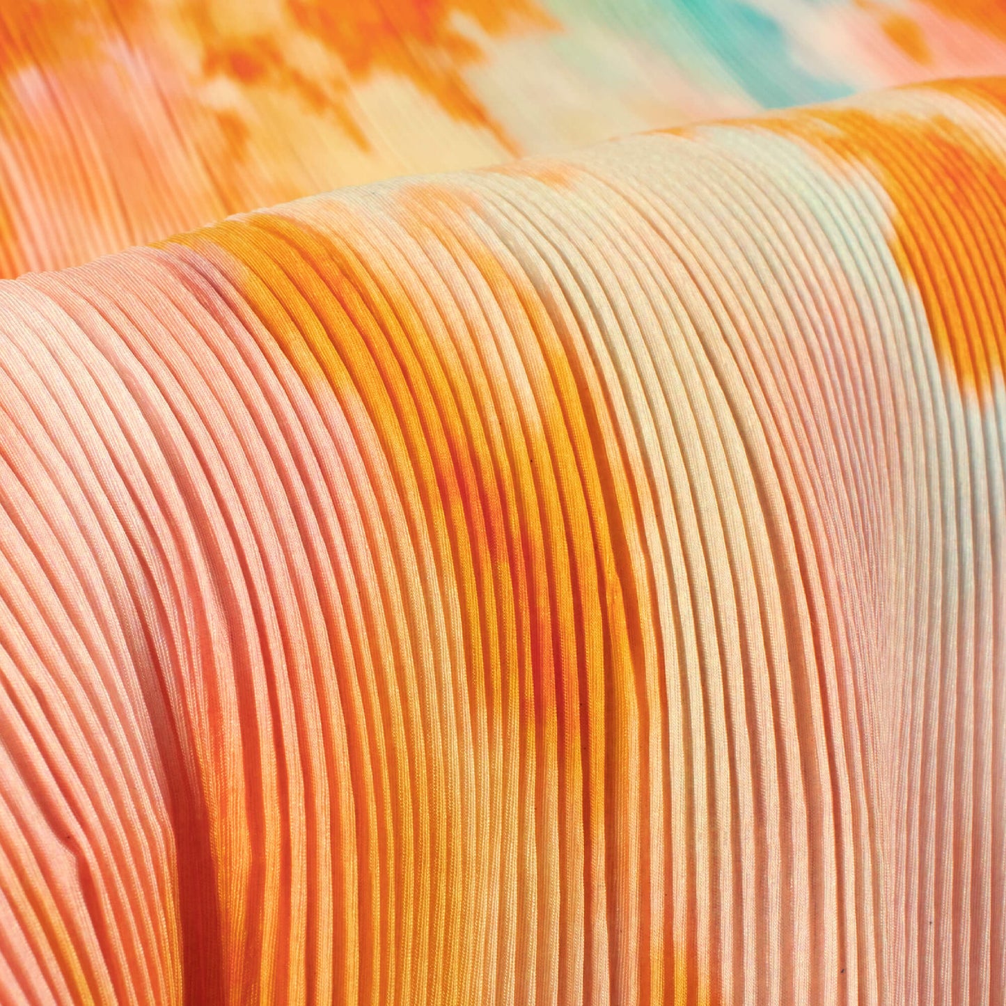 Best Selling Tye And Dye Pleated Crepe Satin Fabric